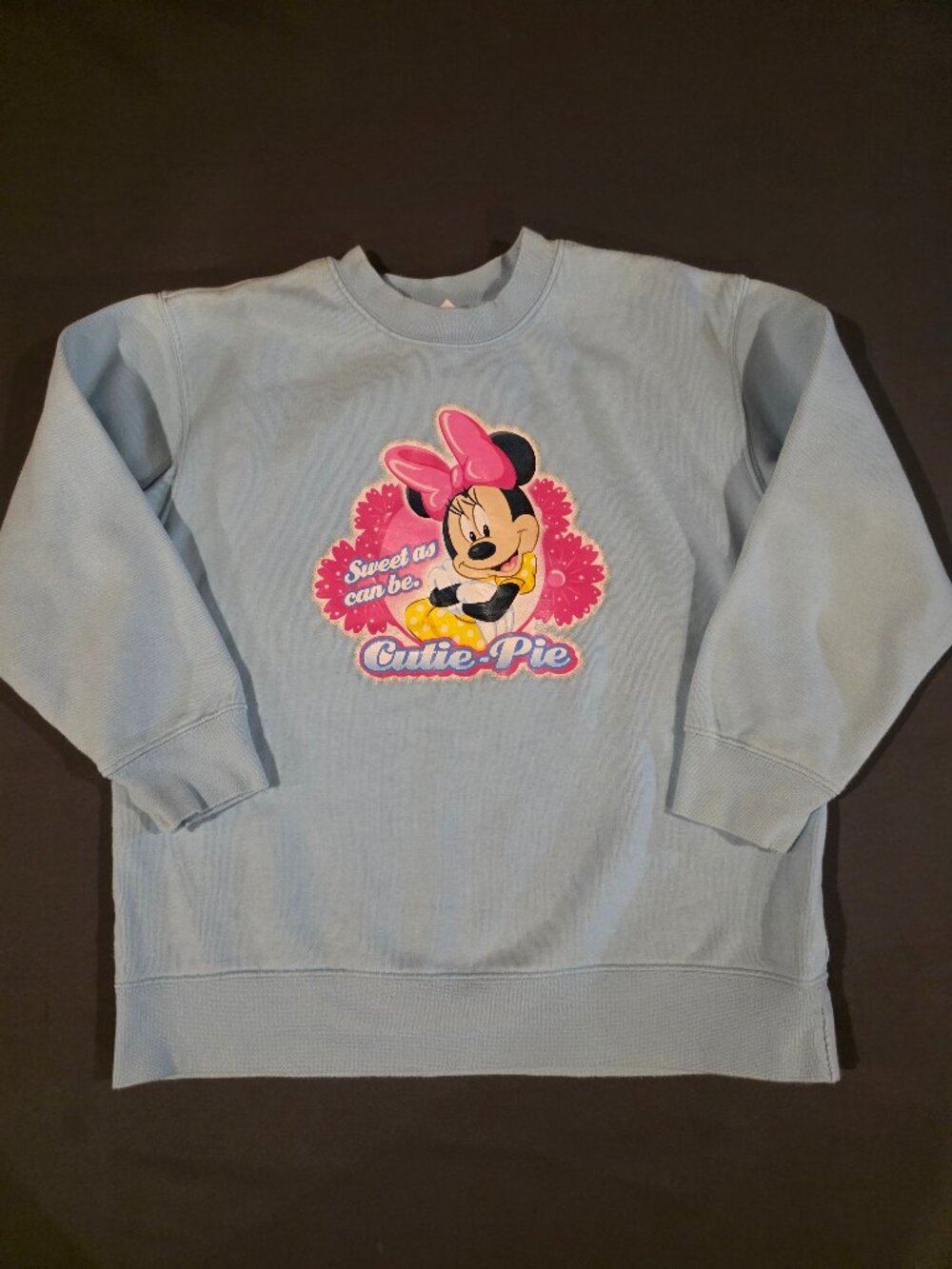 Authentic Disney Store Exclusive Girls Size M (7/8) Minnie Mouse Blue Sweatshirt